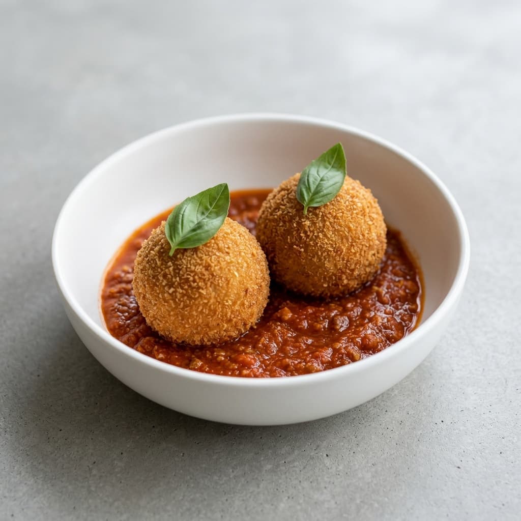 Аранчини в томатном соусе