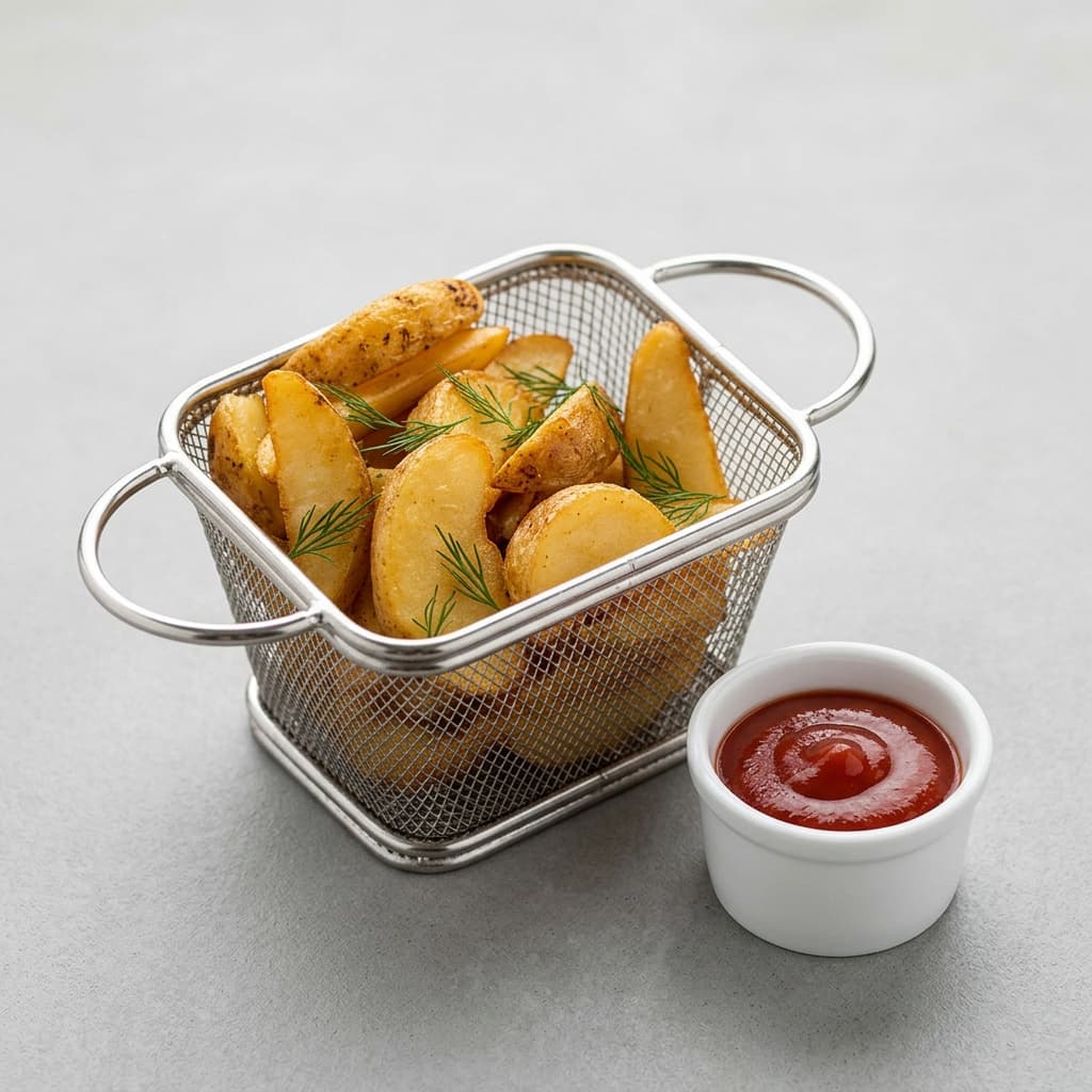 Картофельные дольки с кетчупом