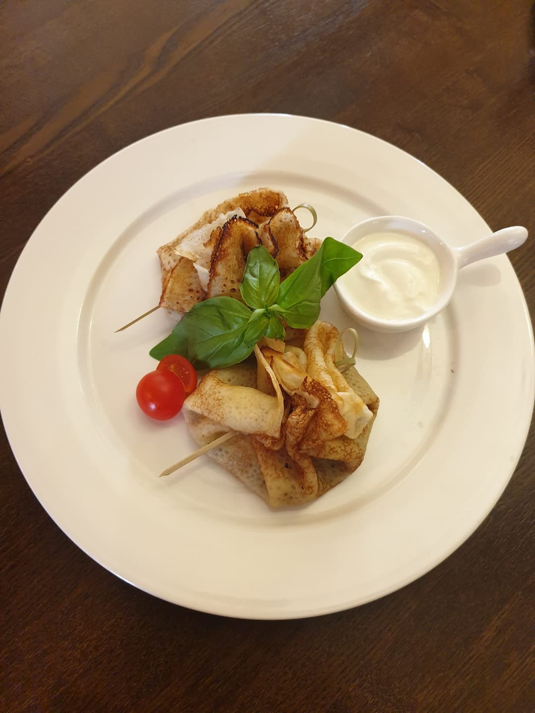 Канапе Блинный мешочек с куриным жюльеном 1 шт.