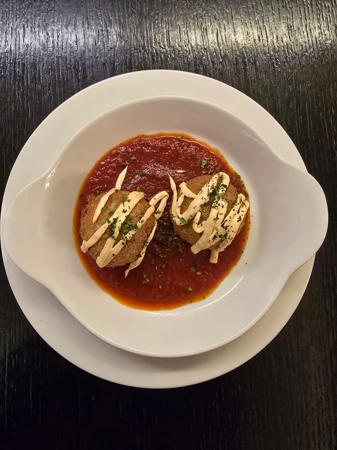 Аранчини в томатном соусе