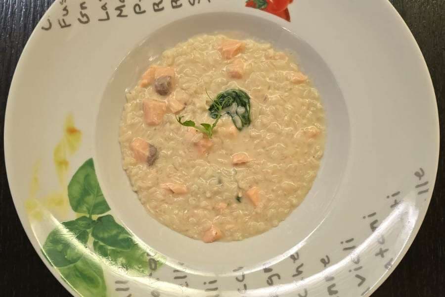 Ризотто с лососем